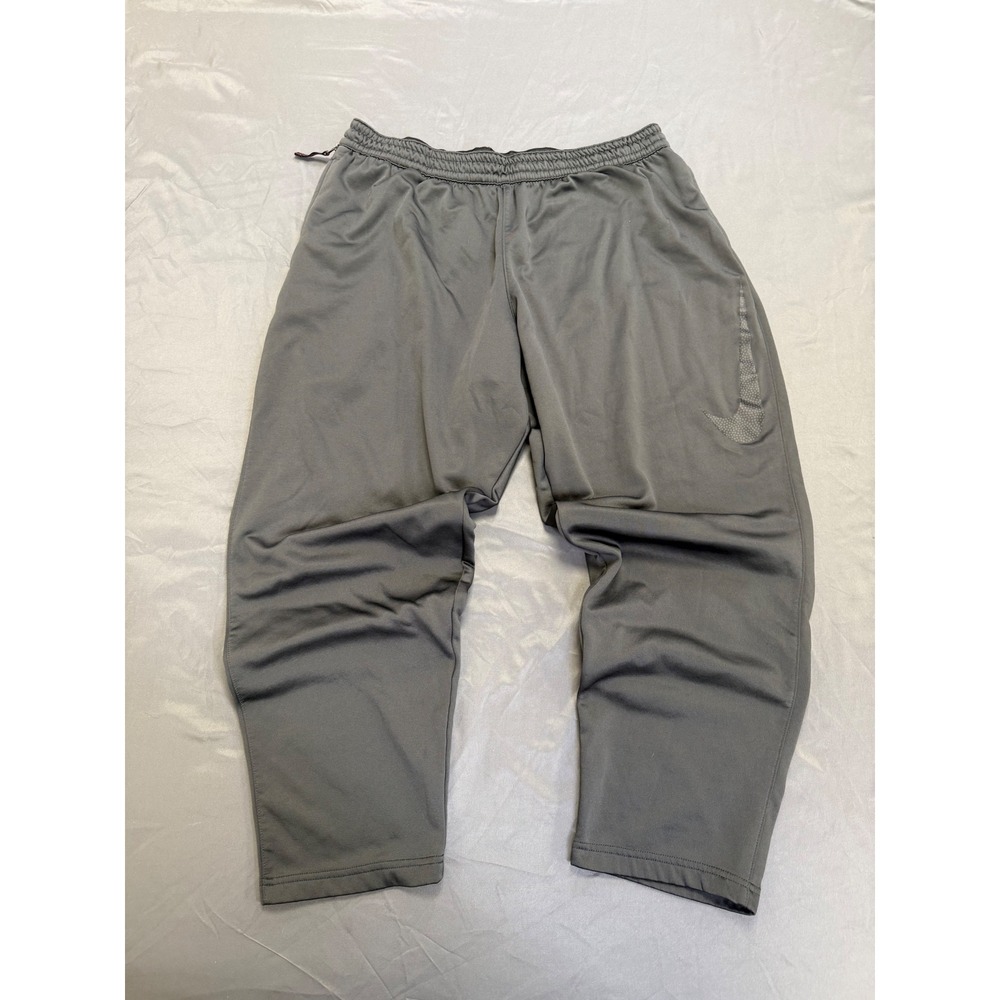 Nike Men's 4XL Gray Dri Fit Thermal Training Swoosh Tapered Pants AQ2715-060